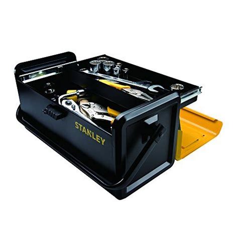 stanley stst19501 auto slide drawer metal tool box 19 inch|19 in Metal Toolbox with 2 Drawers .